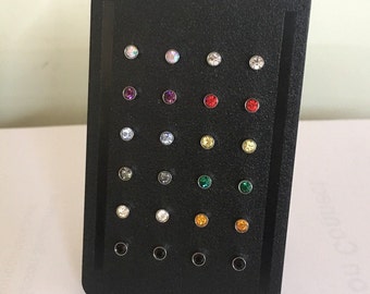 Value Pack! Stainless Steel Earrings Studs FREE earrings stand, Stainless Steel Earrings Stud, Stainless Steel Earrings, Mix Earrings 2.50mm