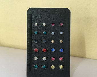 Value Pack! Stainless Steel Earrings Studs on FREE earrings stand, Stainless Steel Earrings Stud, Stainless Steel Earrings, Mix Earrings