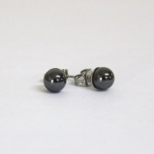 Value Pack! Stainless Steel Earrings Studs with Hematite (1 pair) and Studs Crystal (2 pairs), set of 3 pairs!