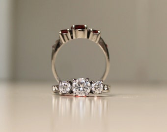 Stainless Steel Ring Triple Stone, Stainless Steel Band Ring, Stainless Steel Ring