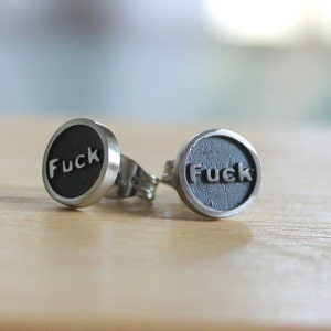Stainless Steel 316L Earrings Stud Disc, Fake Plug Earrings, Unisex Earrings Stud