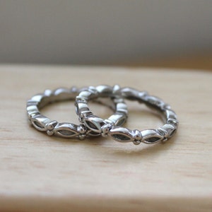 Marquise Design Band Ring, Stainless Steel Stackable Ring, Wear it individual or stack with other ring designs!