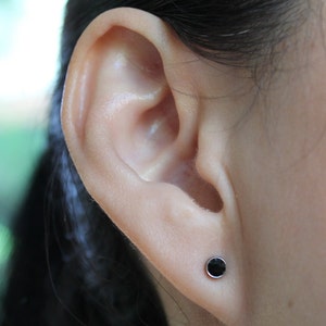 Stainless Steel Earrings Studs with Austrian Crystal, set of 3 pairs.