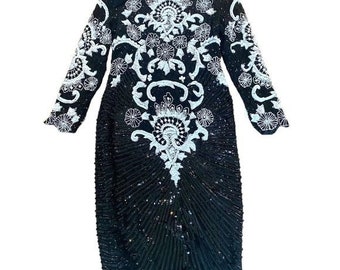 NWT Eve’s Allure sequins beaded dress M