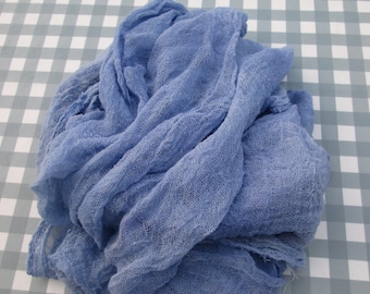 Colour No.51 Daffodil Art Cloth for Mixed Media Projects Butter Muslin Scarf for Nuno Felting Hand Dyed Cotton Scrim Openweave