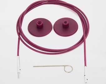 KnitPro Symfonie Interchangeable Knitting Needle Cables: End Caps & Key