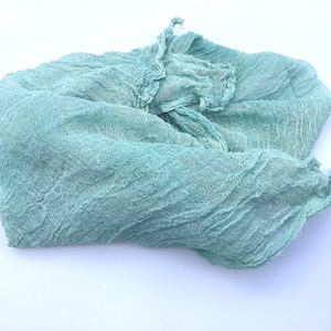 Hand Dyed Cotton Scrim Fabric: Olive Green Open Weave, Nuno Felting