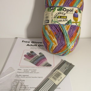 Kit per lavorare a maglia i guanti, regalo per magliai, filato per calzini Opal, filato Opal, filato automotivo, filato per calzini, filato per calzini di lana, kit per guanti