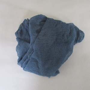 Hand Dyed Cotton Scrim Fabric, Dark Blue, Open Weave