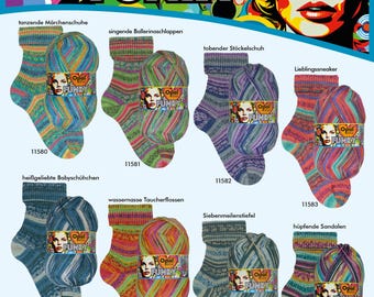 Opal Funky Sock Yarn: Self Patterning Wool Blend