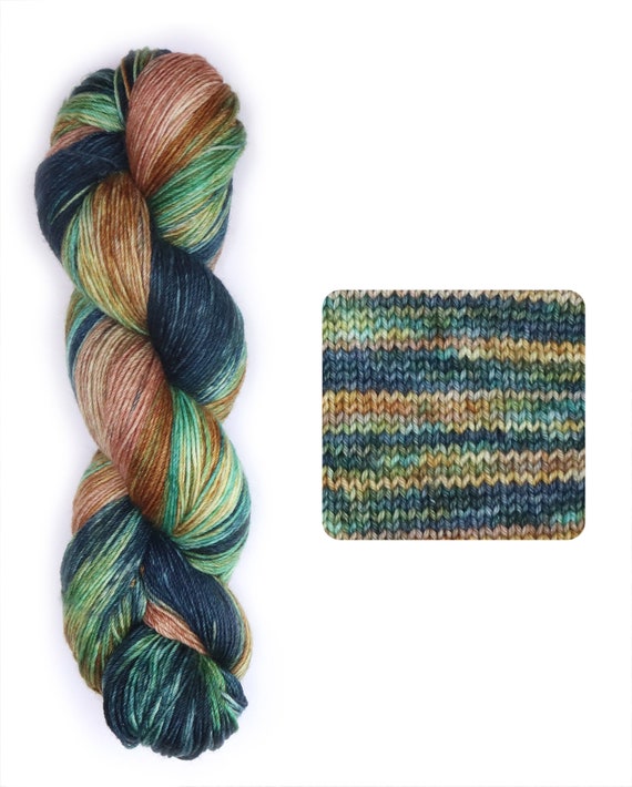 Knitpro Terra Color Symfonie Garn – 100 G / Ca. 380 M, 75% Merino, 25% Polyamid, Maschinenwaschbar, Farbe: Tropical Seascape