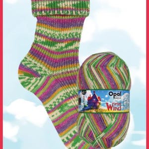 Opal sock yarn, Opal Wirbel Wind, Sockenwolle yarn, Opal Yarn, Self patterning yarn, Sock Yarn, Wool sock yarn, Shawl yarn, sock wool