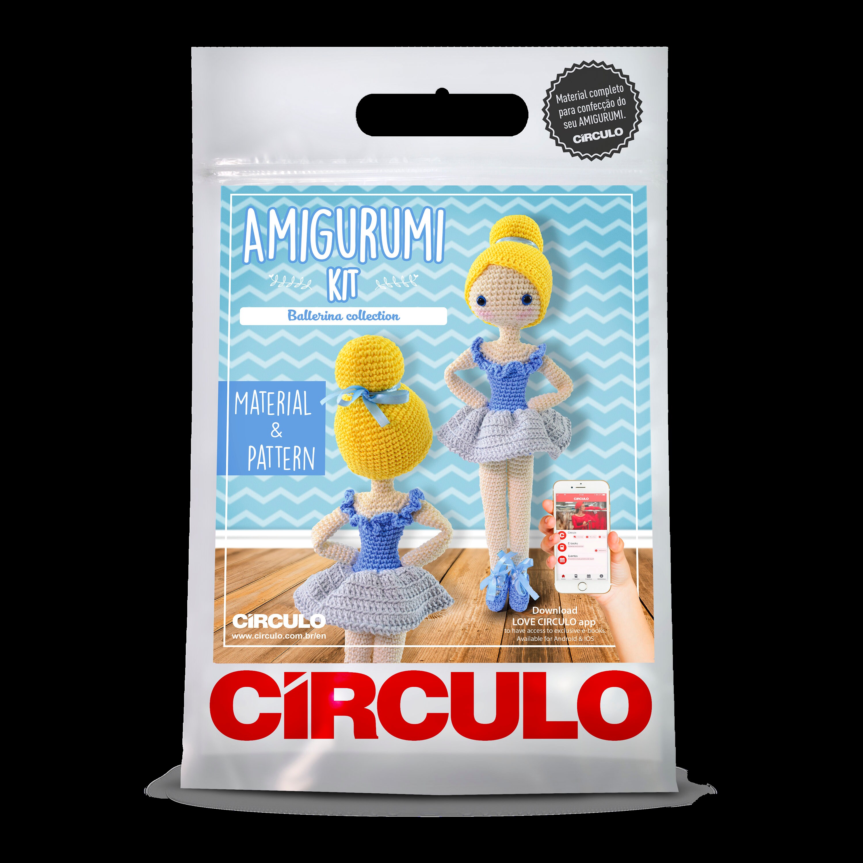 Circulo Amigurumi Kit, Circulo Ballerina Kit, Crochet Ballerina Kit, Crochet Ballet dancer, Circulo Amigurumi Kits, Make Your Own Toy