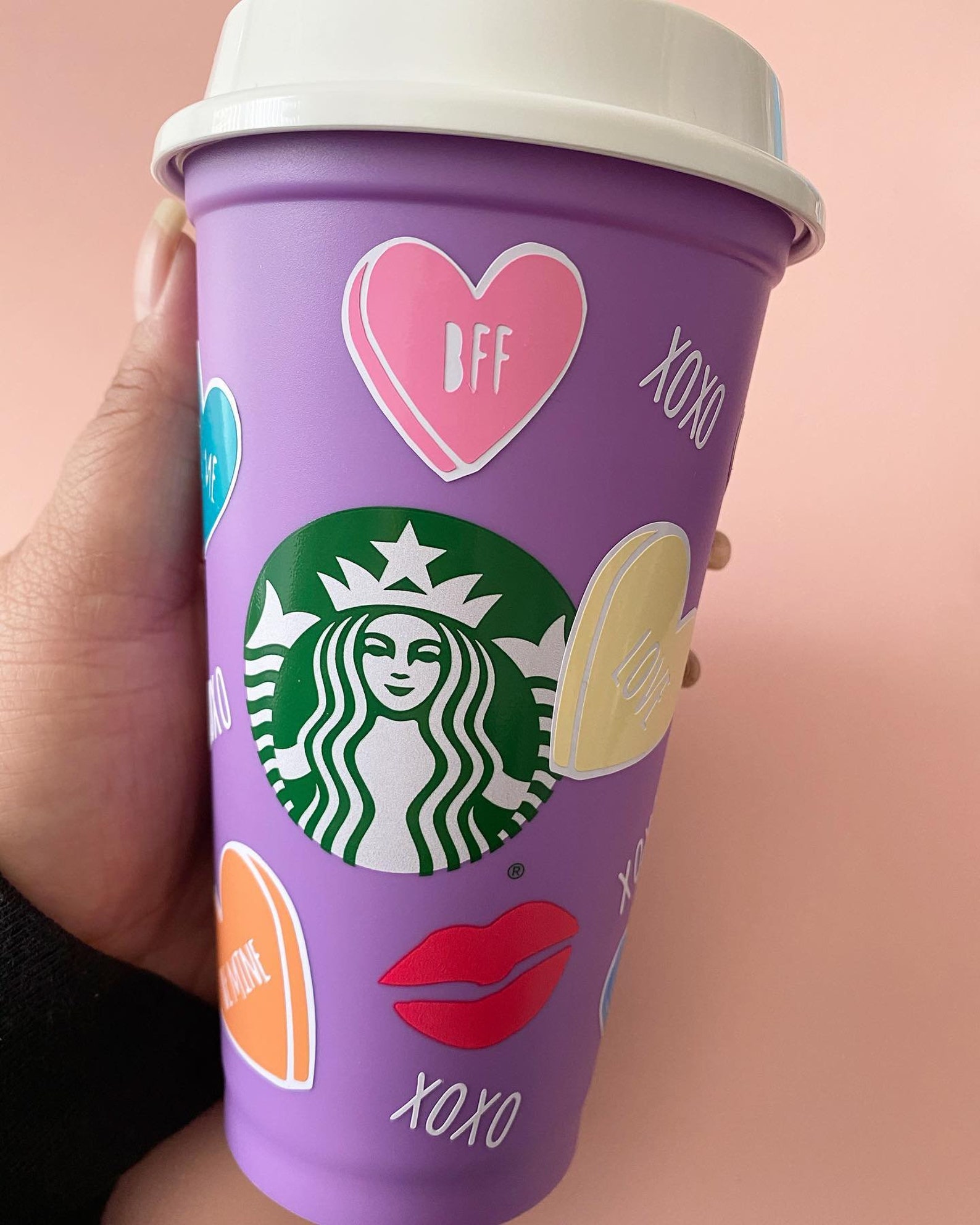 SALE Valentine's Day Starbucks Cup Starbucks Reusable Etsy