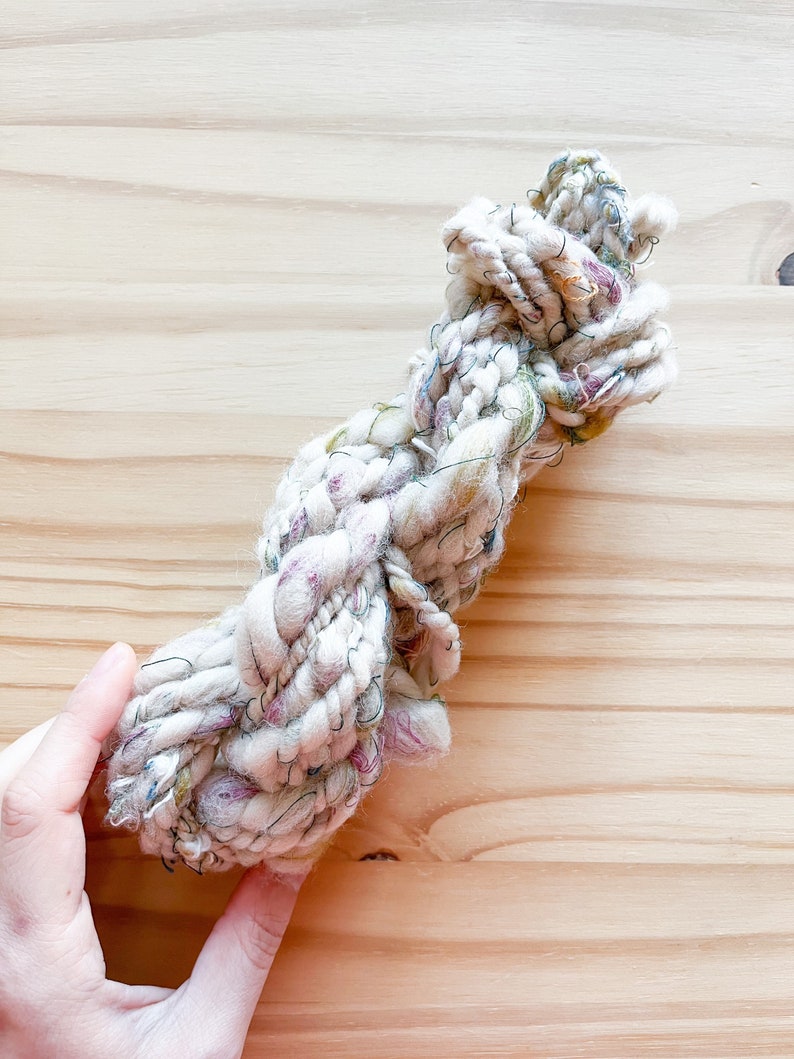 handspun art yarn Fixed price for sale rainbow Year-end annual account weaving fiber ply 2 arts