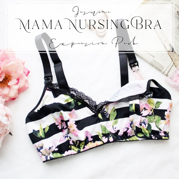 Jasmine Mama Nursing Maternity Bra Expansion Pack Sewing Pattern with Side Sling for Breastfeeding
