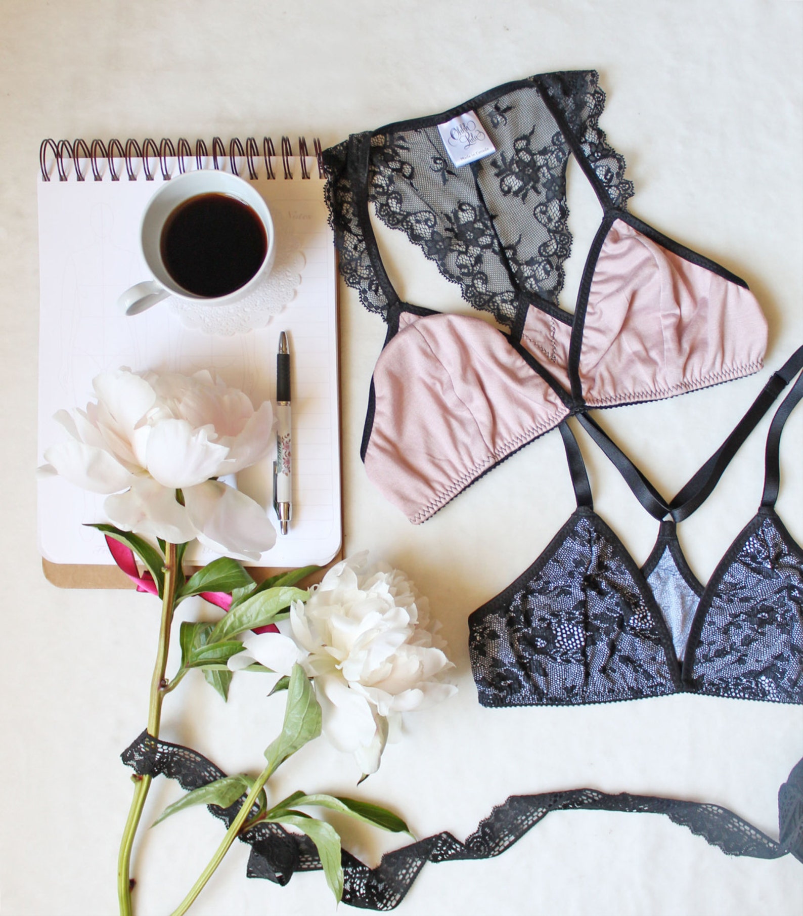 Modern Racer Back Lace Bralette Sewing Pattern Ohhh Lulu 1506 Etsy