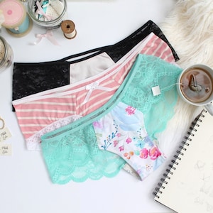 Lingerie Sewing Pattern | Lace Back Hipster Panties | Claudia