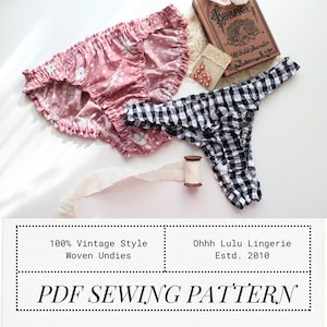 Ohhh Lulu August string string pdf naaipatroon | Cottagecore-lingeriepatroon