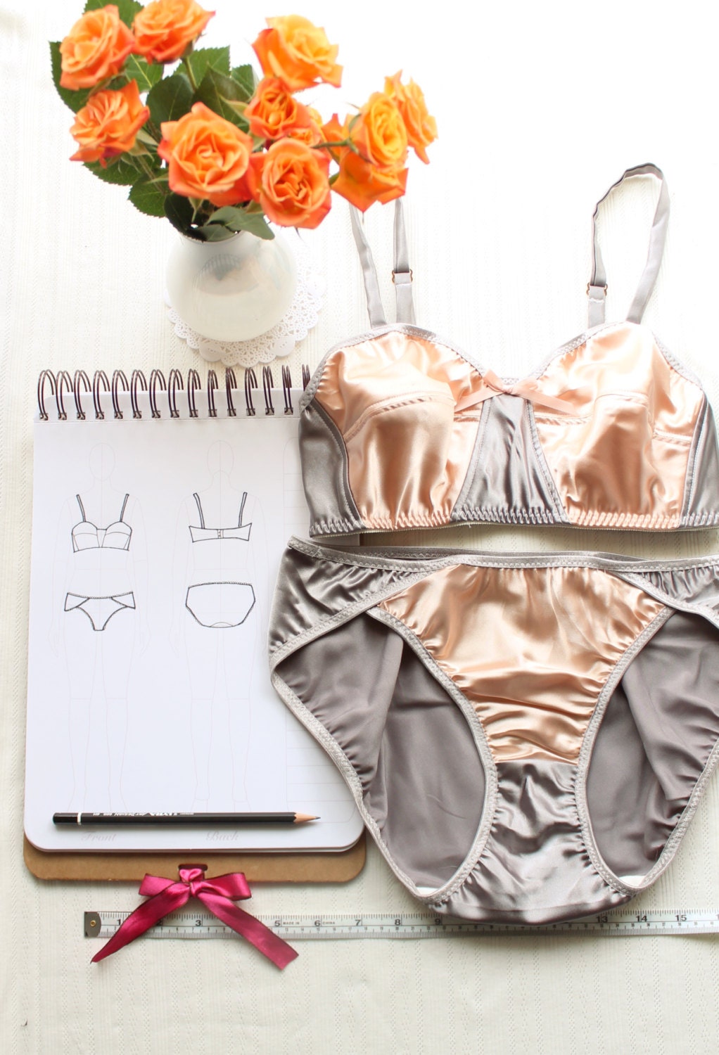 Bra and Panties Sewing Pattern Set for Ohh Lulu Bambi Bralette and Jane  Panties for Woven Fabrics Instant Download 