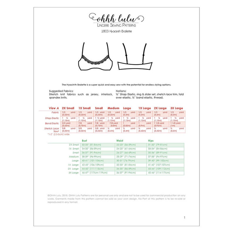 Easy Bralette Sewing Pattern PDF / The Hyacinth and Expansion Pack / Sew your own lingerie image 8