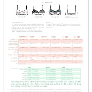 Bra and Panties Sewing Pattern Set for Ohh Lulu Bambi Bralette and Jane ...