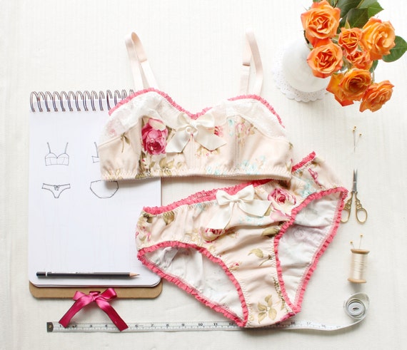 Bra and Panties Sewing Pattern Set for Ohh Lulu Bambi Bralette | Etsy ...