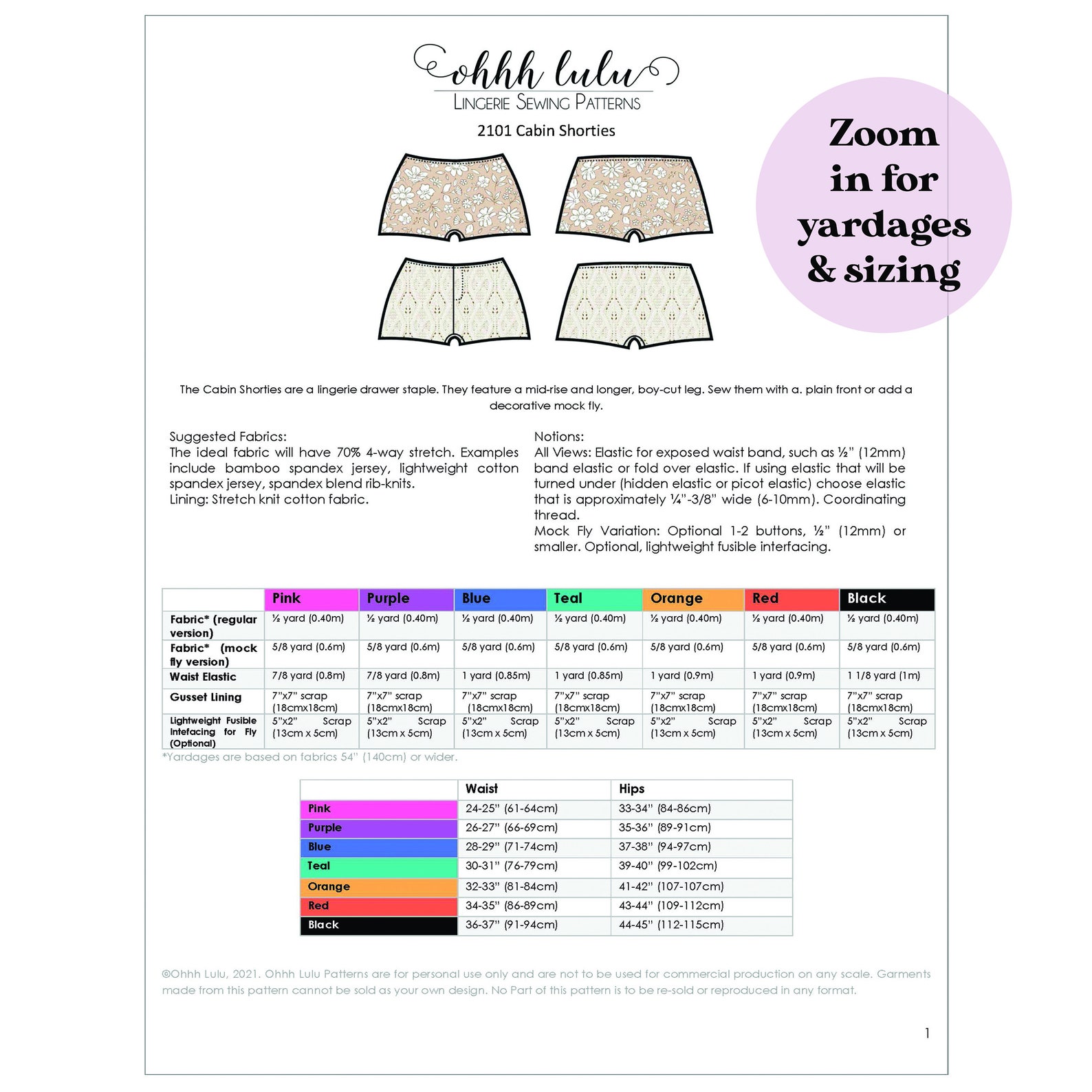 Boyshorts Panties Sewing Pattern PDF Sewing Pattern and Etsy