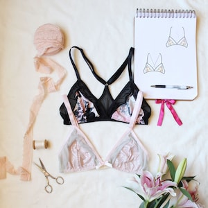 Moderna underkläder Bralette sömnadsmönster Ohhh Lulu 1503 Josephine Racerback-bh Ladda ner PDF-sömnadsmönster direkt