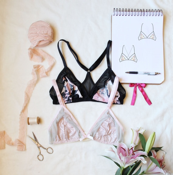 Modern Lingerie Bralette Sewing Pattern Ohhh Lulu 1503 Josephine Racerback  Bra Instant Download PDF Sewing Pattern 