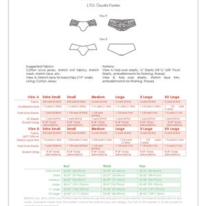 Lingerie Sewing Pattern Lace Back Hipster Panties Claudia image 4