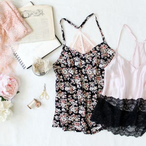 The Kate PDF Sewing Pattern for a Classic Bias Cut Camisole with Racerback Variations