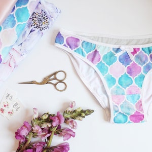 Justine Cut Out Bikini Cut Panties Sewing Pattern Digital PDF Instant Download Modern Lingerie