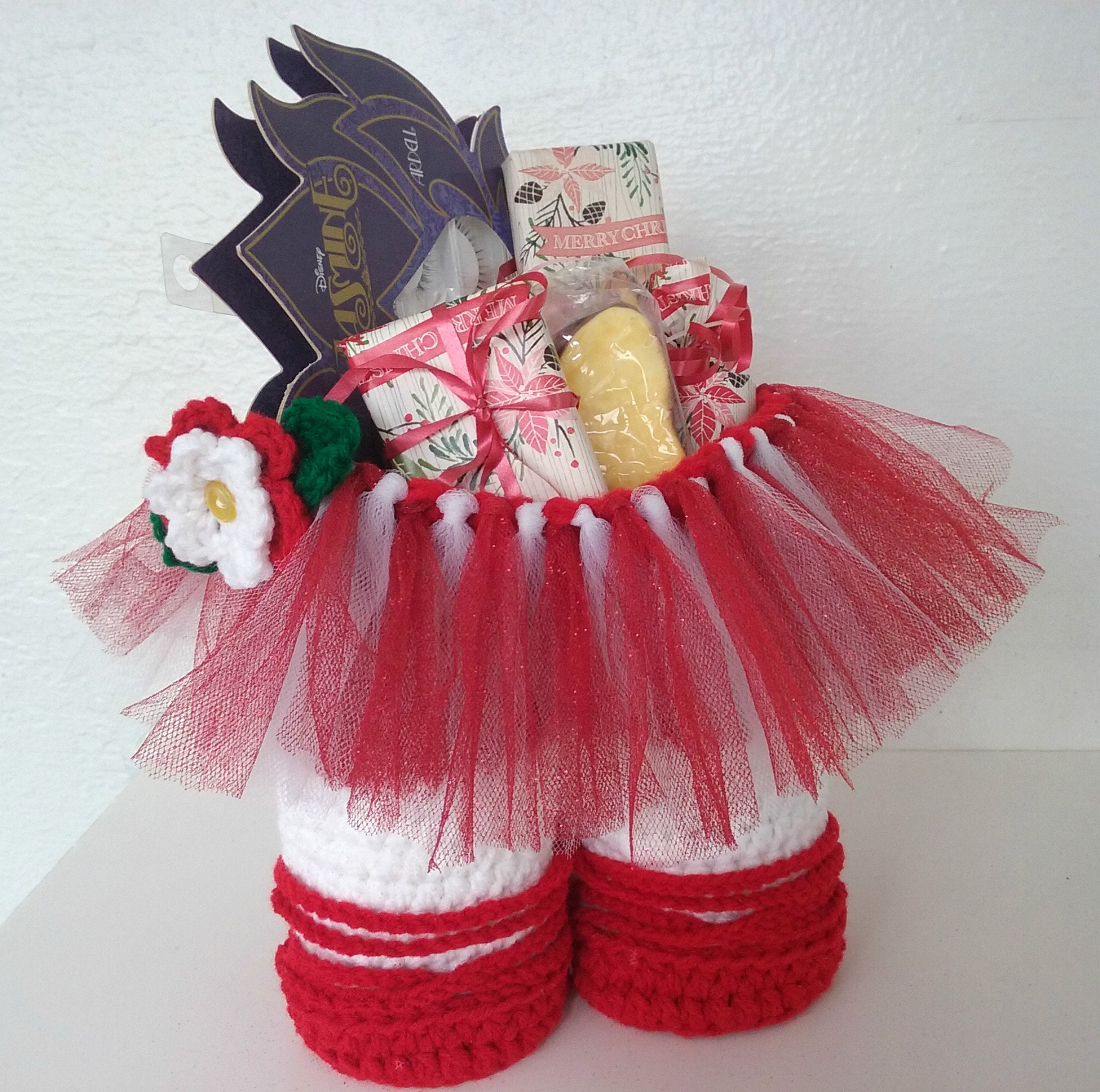 Tutu Gift Basket Valentine Gift Idea Crochet Basket Etsy