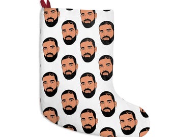 ドレイクのラバーボーイ時代のクリスマスストッキング | ヒップホップのホリデーデコレーション、ファンのためのサンタハットドレイクストッキング