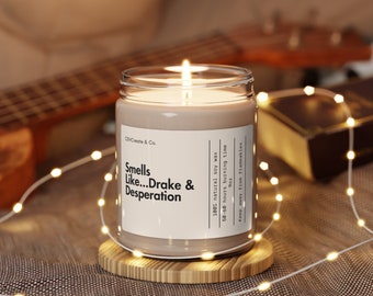 ドレイクの香り付きソイワックスキャンドル - ドレイクとデスペレーションの香り - 9オンス（クリーム）