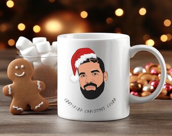 ドレイク認定クリスマスラバーマグ 11オンス | ドレイクファンへのギフト | 同僚へのギフト | ホワイトエレファント、ヤンキースワップマグ | ジョークギフト