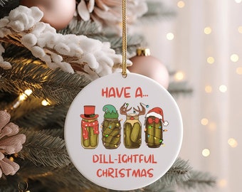 ディルライトフルクリスマスピクルスオーナメント | セラミックピクルス瓶