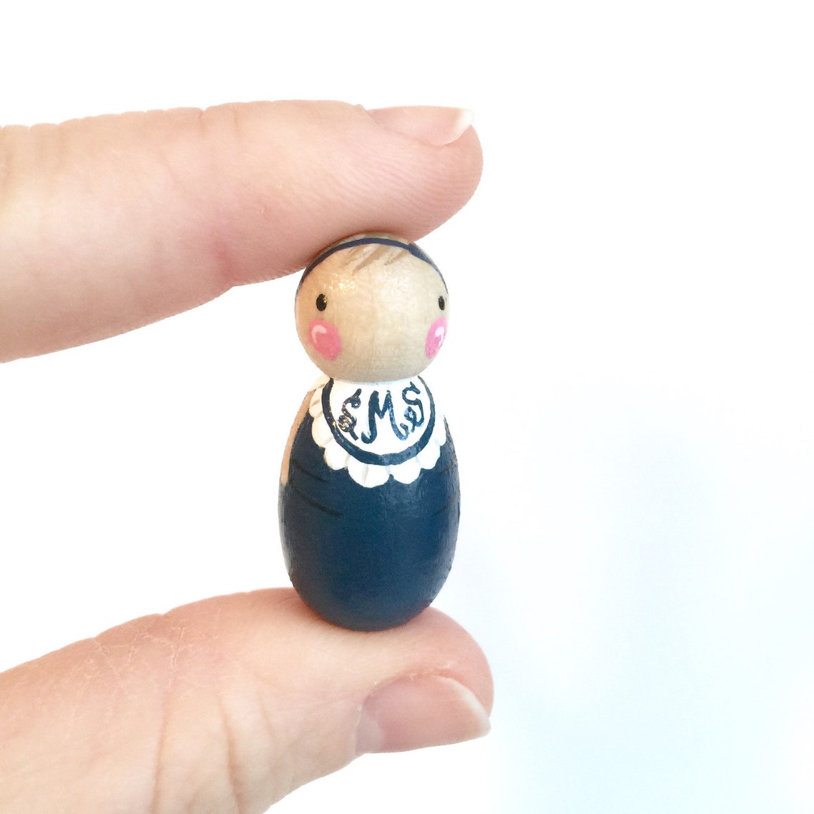 CUSTOM baby peg doll // pregnancy announcement // 1 1/4 Etsy