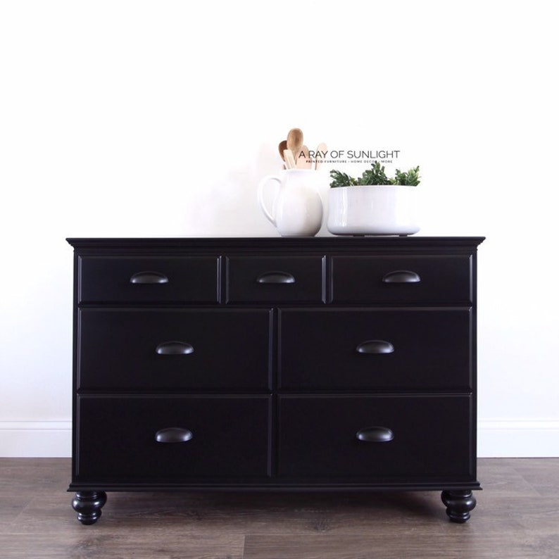 Black Painted Dresser Farmhouse Dresser Farmhouse Decor Etsy