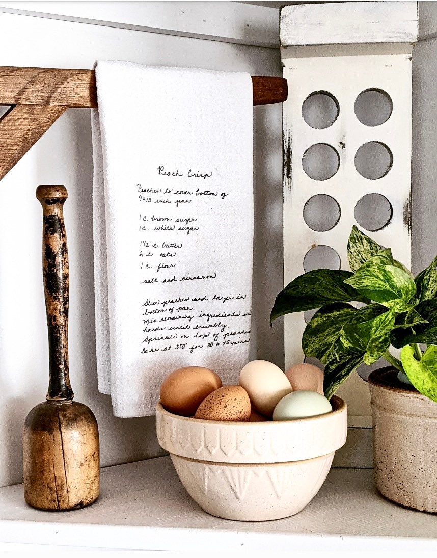 Handwritten Recipe Tea Towel Etsy