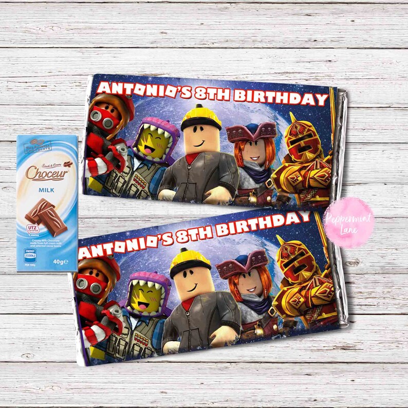 Personalised ROBLOX Chocolate Aldi Wrappers Birthday Party Etsy Australia