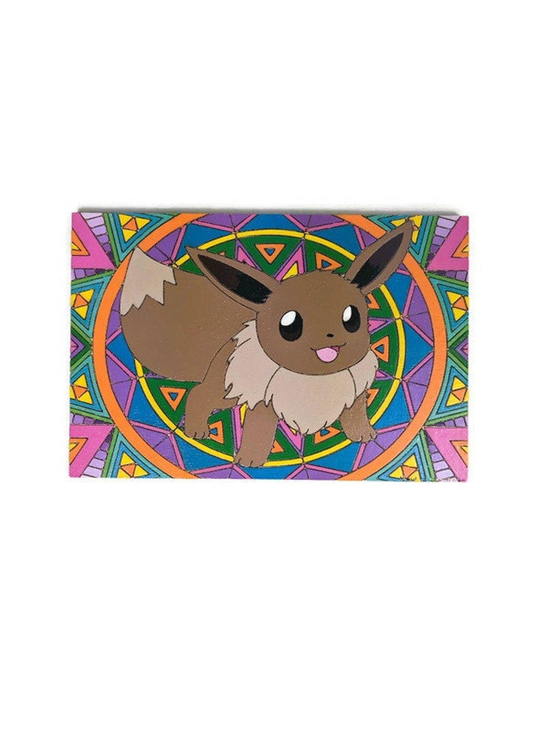 Mandala Eevee Art Plaque, Pokemon, Pokeball, Eeveelution - Etsy