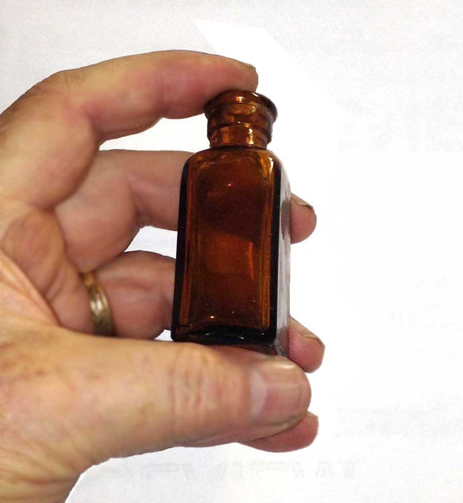 Small Old Amber cork Bottle Medicine Pharmacy circa. Etsy