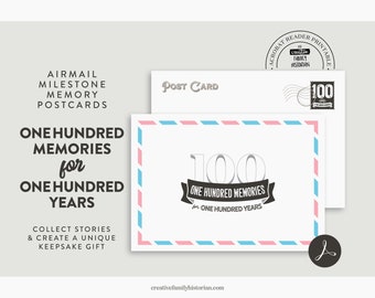 Airmail Milestone Postcards for Celebrating 100 Years