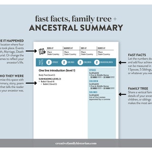 Ancestor Trading Card template, family history gifts for mom, genealogy gifts for dad, family reunion or christmas gifts, instant download image 4