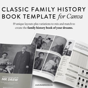 Classic Family History Book for Canva