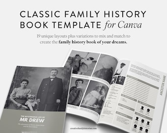 Classic Family History Book for Canva