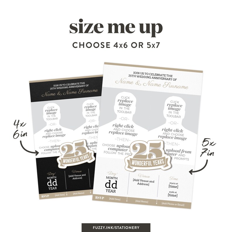 25th wedding anniversary party invitation or evite ...