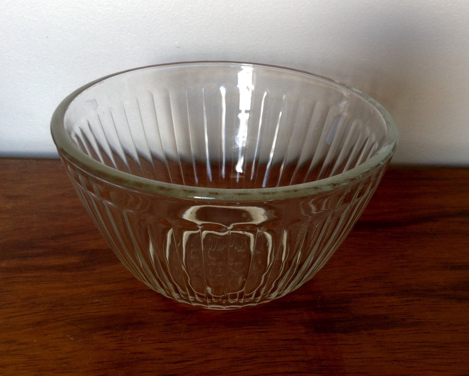Vintage Pyrex Ribbed Glass Pudding Bowl/Dish. Etsy